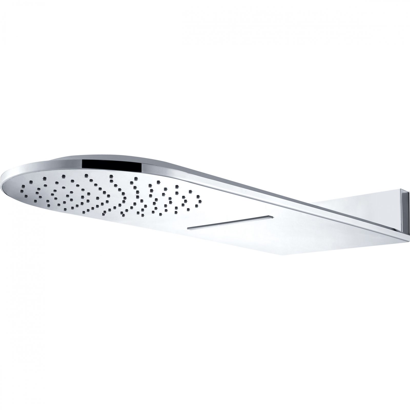 Luxe wand-hoofddouche met waterval 25 x 60 chroom 1