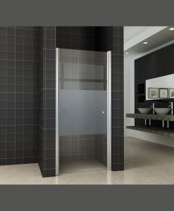 Nisdeur -L- met profiel 900x2000 8mm NANO ged.matglas