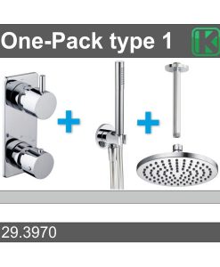 One-Pack inbouwthermostaatset rond type 1