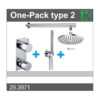 One-Pack inbouwthermostaatset rond type 2