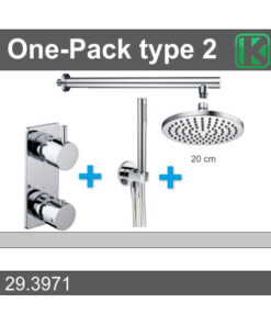One-Pack inbouwthermostaatset rond type 2