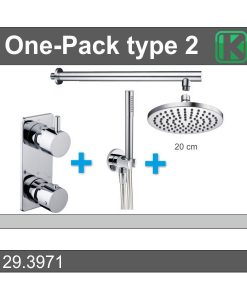One-Pack inbouwthermostaatset rond type 2