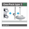 One-Pack inbouwthermostaatset rond type 3