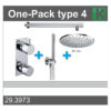 One-Pack inbouwthermostaatset rond type 4