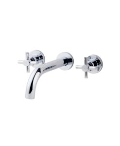 Cross inbouw wastafelmengkraan 2 knops chroom